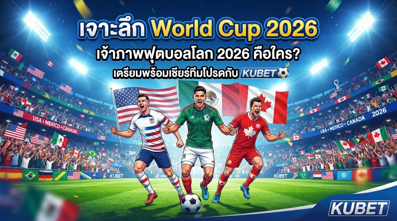 เจาะลึก World Cup 2026: เจ้าภาพฟุตบอลโลก 2026 คือใคร? เตรียมพร้อมเชียร์ทีมโปรดกับ KUBET